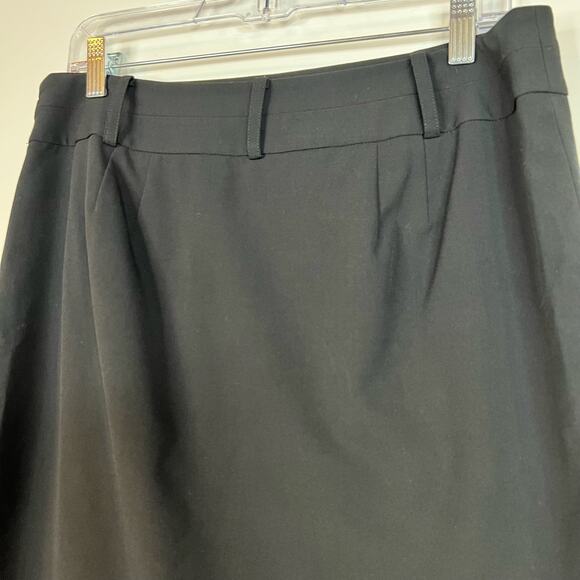 Ann Taylor LOFT Pleated Mini Skirt Size 10 Black Minimalist Lined Belt Loops - Picture 4 of 11